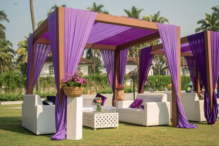 Golden Floral Mandap Custom Theme